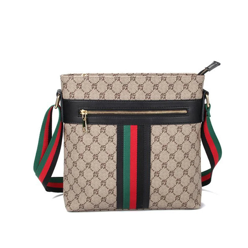 Men’s PVC Casual Crossbody Bag with Zipper Closure – Versatile Shoulder Bag for Everyday Use