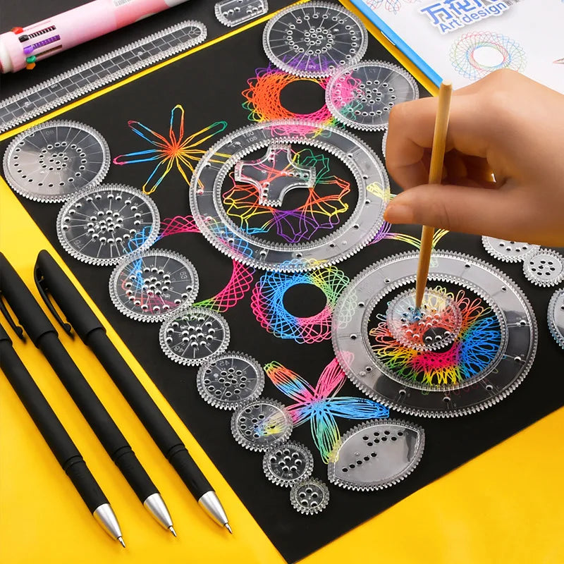 Montessori Spirograph Drawing Kit - Creative Geometric Art Toy for Kids