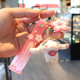 Sanrio Sakura Keychain - Hello Kitty & Kuromi PVC Keyring Collection