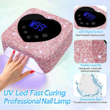 Professional Cordless UV/LED Nail Lamp - 72W Rechargeable Gel Polish Dryer with 5 Timer Settings