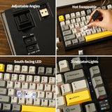 Ajazz AK820 Pro 75% Wireless Mechanical Keyboard with TFT Screen, Hot-Swappable Switches & RGB Backlighting