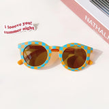 Gafas de sol redondas esmeriladas vintage para niños con protección UV400: protección solar elegante para niños