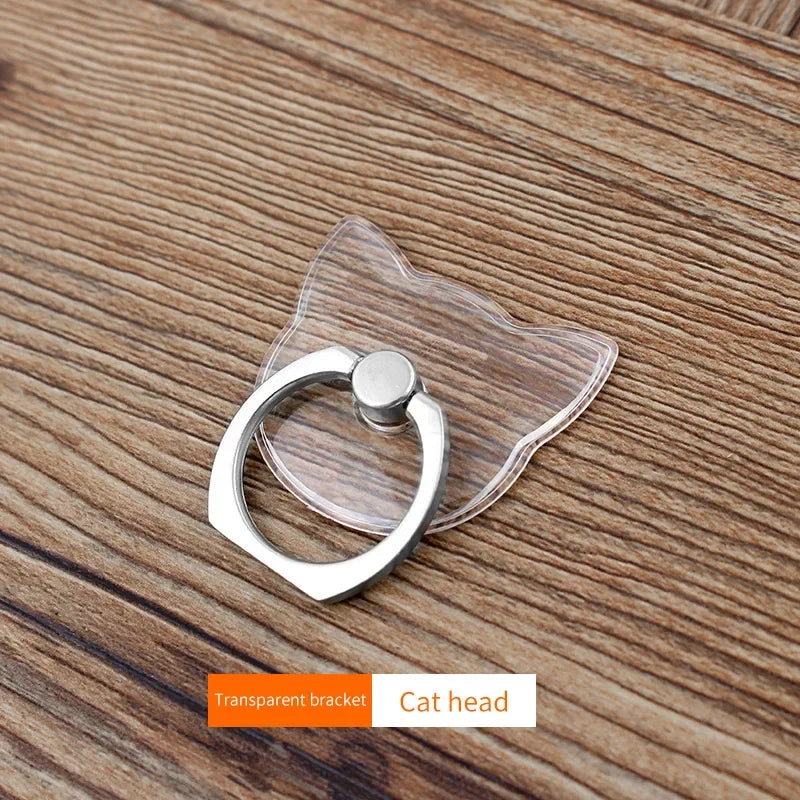 Universal Transparent Finger Ring Phone Holder – Magnetic Stand for Smartphones