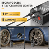 Portable Wireless Tire Inflator with Digital Display (150 PSI)