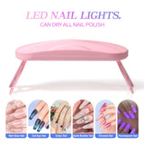 Mini UV LED Nail Lamp for Gel Polish with USB Charging – Foldable & Portable Design
