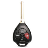 Durable 2/3/4-Button Toyota Key Fob Shell Replacement with Uncut Blade