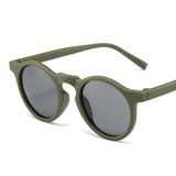 Gafas de sol redondas esmeriladas vintage para niños con protección UV400: protección solar elegante para niños