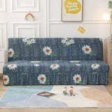 Floral Sofa Bed Cover with Skirt - Elastic Anti-Slip Futon Protector