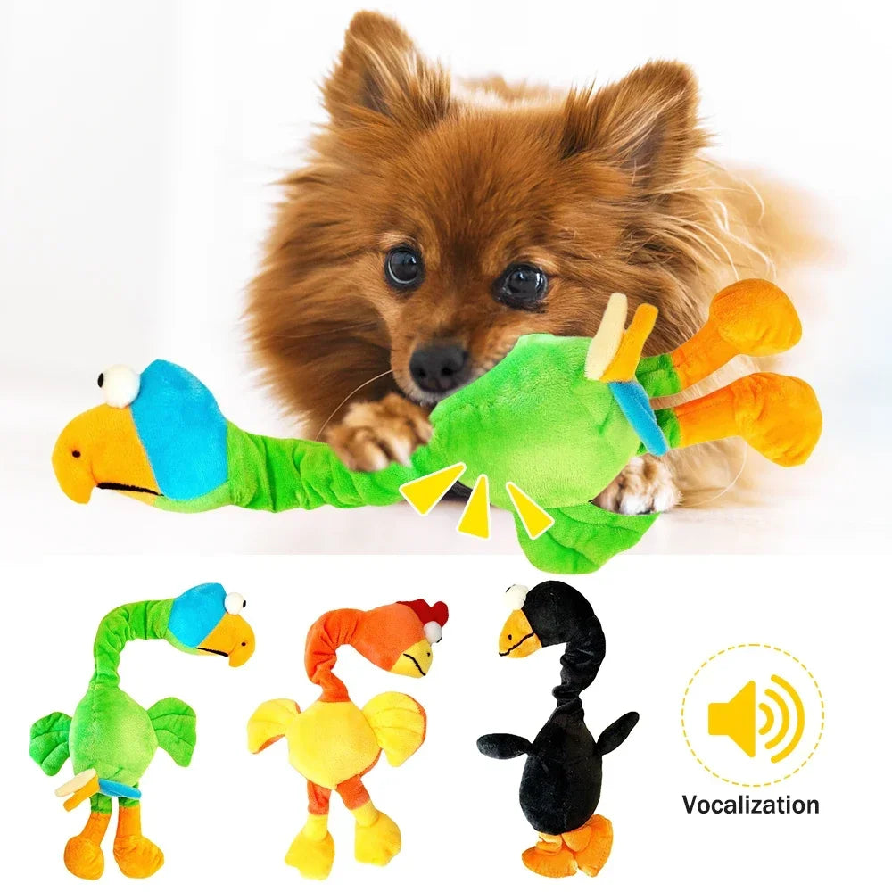 Screaming Chicken Dog Toy – Bite-Resistant Squeaky Plush for Interactive Play