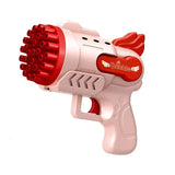 Light-Up Bubble Blaster Gun - 29-Hole Gatling Style Bubble Machine for Kids