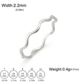 Minimalist Wave Ring – Stainless Steel V-Shape Wedding Band for Women