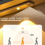 Luz LED con sensor de movimiento recargable por USB: iluminación regulable de 3 colores para debajo de los gabinetes