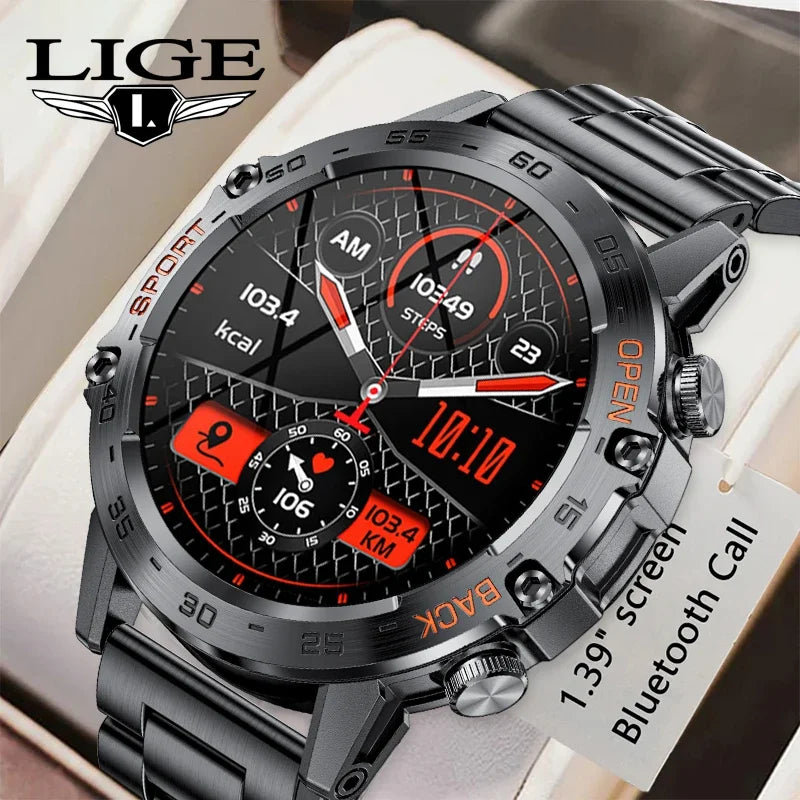 Reloj inteligente AMOLED para hombre con llamadas por Bluetooth y seguimiento avanzado de la salud
