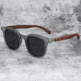 MOONBIFFY Retro Wood Grain Polarized Sunglasses – Trendy UV400 Eyewear for Men & Women