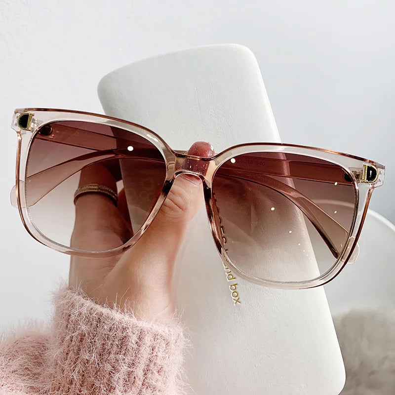 Gafas de sol de gran tamaño de moda: gafas de sol cuadradas de diseñador vintage para mujeres 😎✨