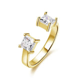 Princess Cut Moissanite Ring – 1CTTW 925 Sterling Silver Wedding Band for Women