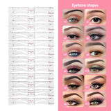 Juego de plantillas reutilizables para cejas: cejas perfectamente delineadas en minutos