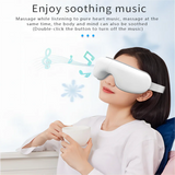 Bluetooth Eye Massager with Heat & Vibration – 5 Mode Therapy for Eye Strain & Sleep Improvement
