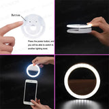 LED Light Ring with USB Charging – Mini Selfie Light for Phones