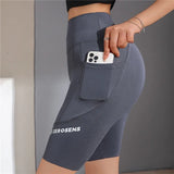 Women's Seamless High-Waist Leggings with Pocket - Yoga Workout Tights