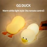 Adorable luz de noche con forma de pato: LED suave y agradable para la vista para niños y adultos