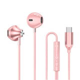 USB Type-C Wired Earbuds with HiFi Stereo Sound, Built-in Microphone & Noise Reduction for Samsung, Google Pixel, iPad, and More