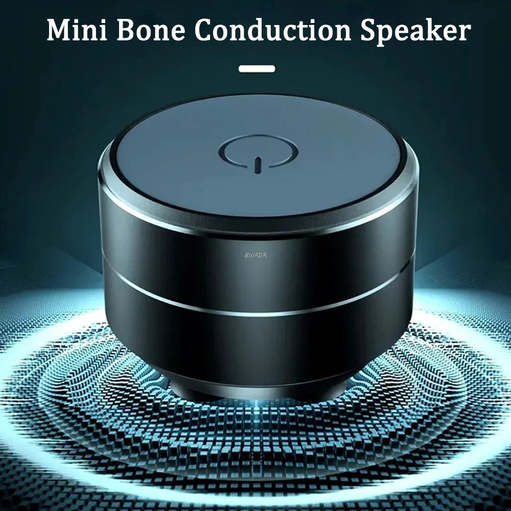 Mini Bone Conduction Bluetooth Speaker – Portable Stereo Sound with TWS & 10-Hour Playtime
