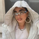 Gafas de sol estilo punk Y2K de moda 2025: gafas de sol envolventes de moda para mujeres y hombres