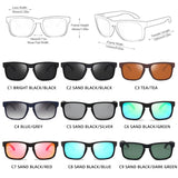 Gafas de sol polarizadas cuadradas clásicas negras: protección UV400 para deportes y aventuras al aire libre