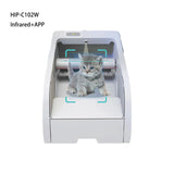 Caja de arena para gatos totalmente automática y autolimpiante: semicerrada, antiatasco, con control de olores y esterilización