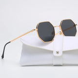 Unisex Retro Polygonal Sunglasses – Classic Metal Frame with UV400 Protection for Men & Women