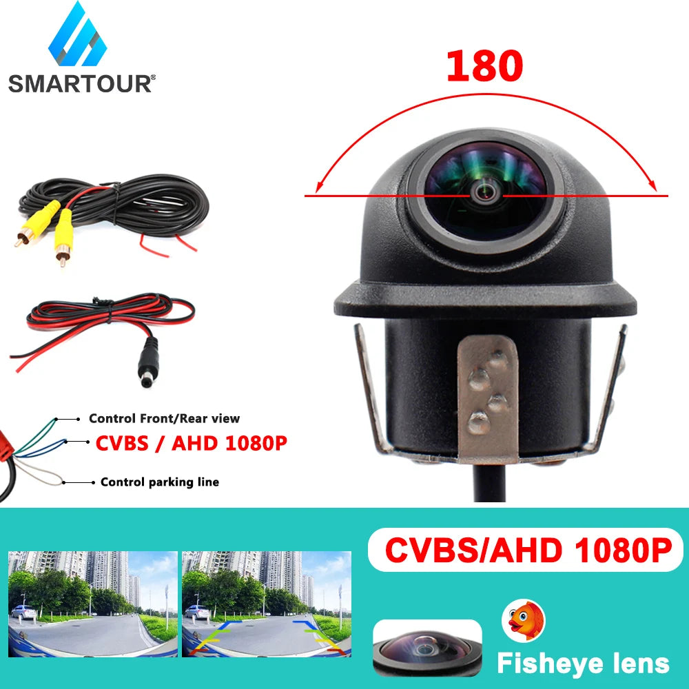 1080P AHD Car Backup Camera with Night Vision and Parking Guidelines