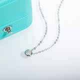 Moissanite Pendant Necklace for Women – 0.3ct D Color Round Cut in 925 Sterling Silver with 18K Gold Plating