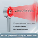 Laser Hair Growth Comb with Red & Blue Light Therapy - Scalp Massager for Thicker Hair