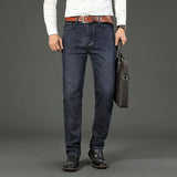 Men’s Slim Fit Stretch Denim Jeans – Smart Casual Straight-Leg Pants for All Seasons