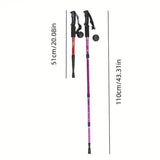 Telescopic Aluminum Hiking Pole for Trekking and Mountaineering