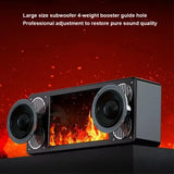 3D Flame Light Bluetooth Speaker with Deep Bass Subwoofer and Portable Fireplace Lamp
