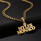 Collar con nombre y corona personalizado: joyas de acero inoxidable personalizadas para hombres y mujeres