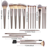 20-Piece Professional Makeup Brush Set for Flawless Beauty Application