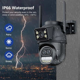 6K 12MP WiFi Outdoor Security Camera with 8X Zoom, Auto Tracking & Dual Screens