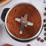 Electric Stainless Steel Coffee and Spice Grinder – 400W High-Speed Multipurpose Mill