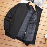 Men's Winter Bomber Jacket – Slim Fit Pilot Coat with Fleece Lining