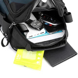 Men’s Oxford Shoulder Bag – Lightweight Crossbody Satchel with Zipper Closure