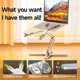 Foldable Aluminum Laptop Stand with 360° Rotation