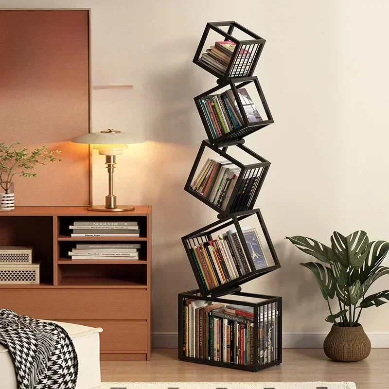 Estantería giratoria para libros, estantería para revistas, organizador de estanterías, estanterías estéticas para niños, estanterías, muebles de almacenamiento