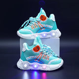 Kids Light-Up Sneakers – Unisex LED Sports Shoes with Lace-Up Design for Ages 4–6
