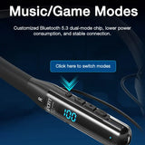 Auriculares inalámbricos con Bluetooth y micrófono, con resistencia de 80 horas, estéreo de graves y banda para el cuello, Bluetooth 5.3