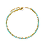 Pulsera de acero inoxidable con dijes de moda para mujer: diseño de plantas con cierre de pinza de langosta