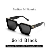 Gafas de sol Ruiao Retro Black Millionaire: gafas de sol de diseño de lujo 2024