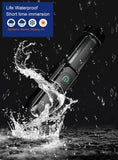 Rechargeable Waterproof LED Flashlight with Zoom and USB Charging